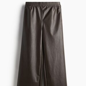 H&M Brown Coated Jogger Pants Size Small